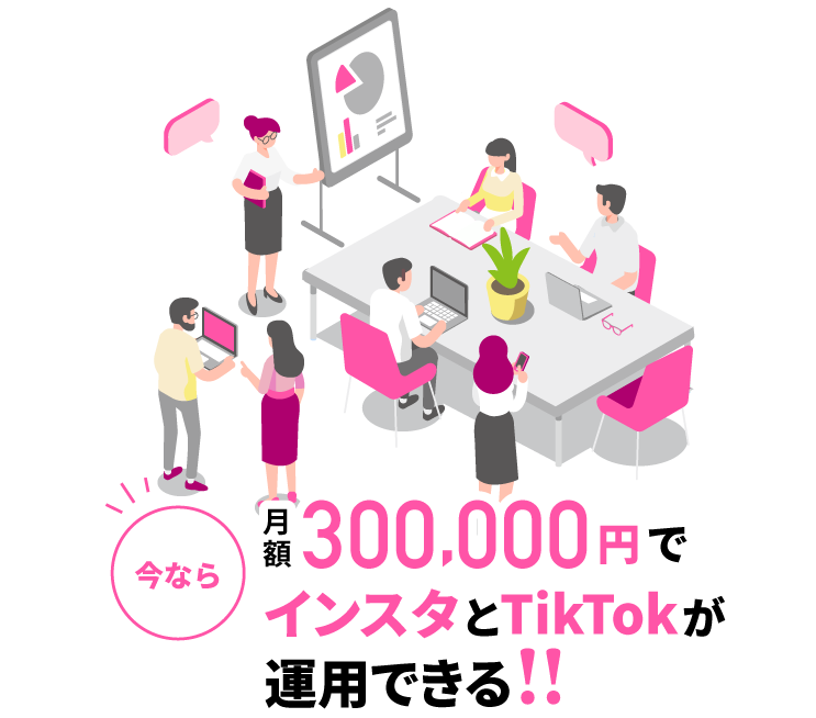 今なら月額30,000円でインスタとTikTokが運用できる！！